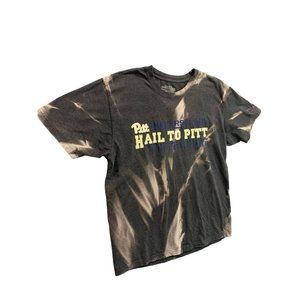 Large Hail to Pitt University Bleach Look Adult Unisex Tshirt
